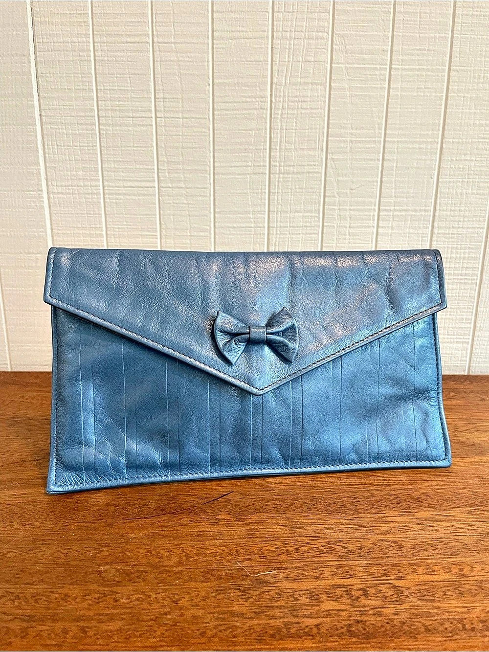 Vtg Finesuede Leather Clutch Bag made in England